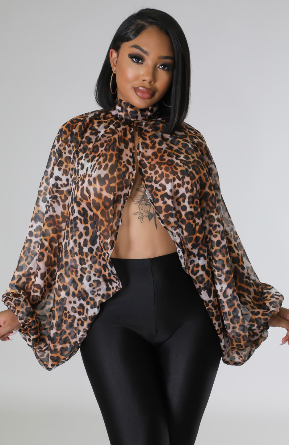 Twisting Heads Blouse (Cheetah)