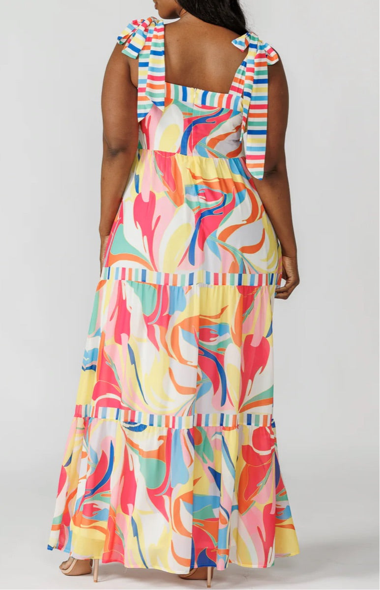 Swirl of Colors Maxi Dress