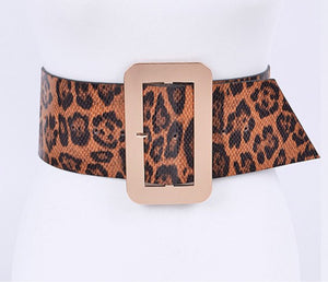 Leopard Big Buckle Belt