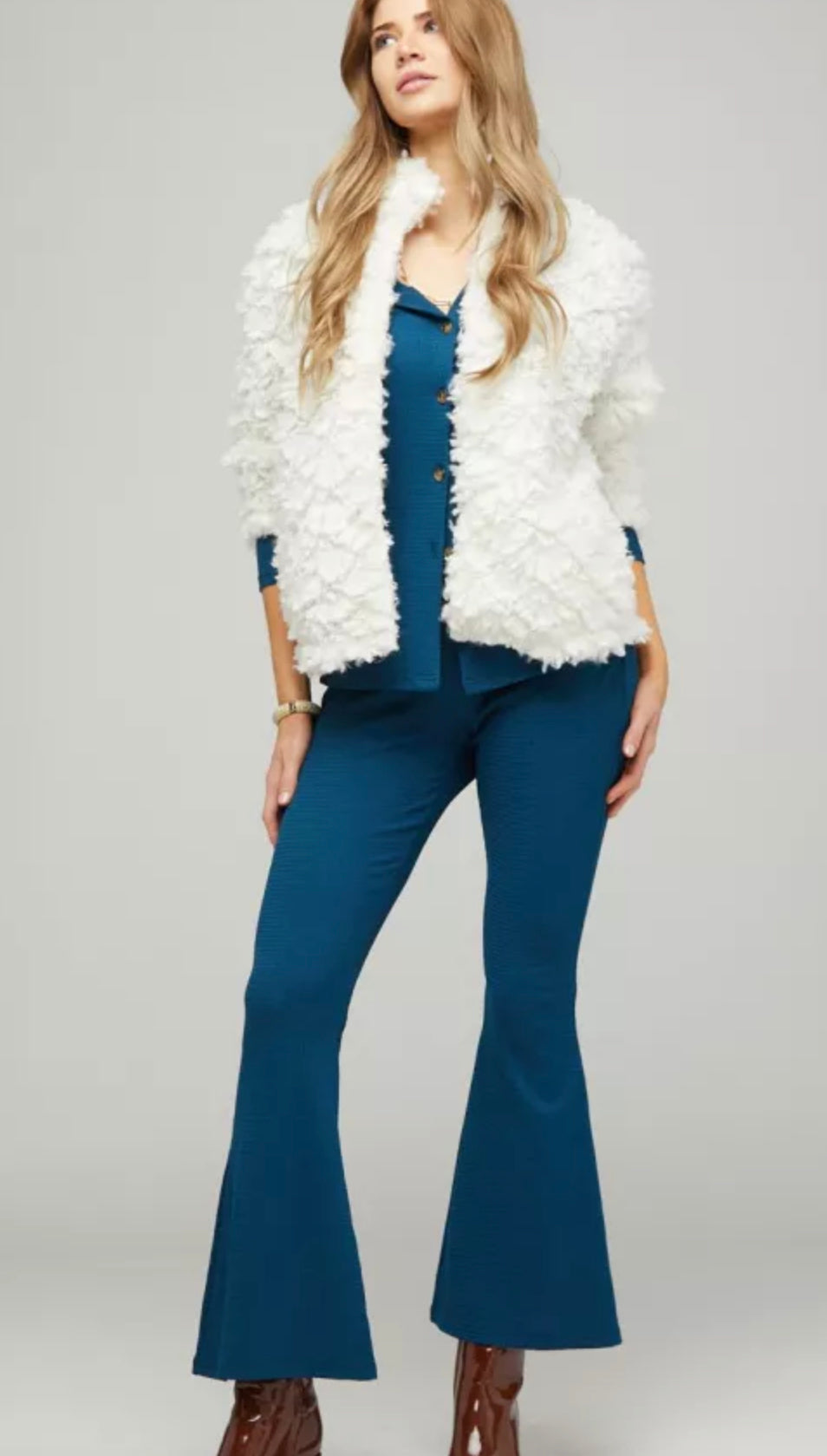 Vibes Only Fuzzy Jacket (Runs Big you can go down in size)