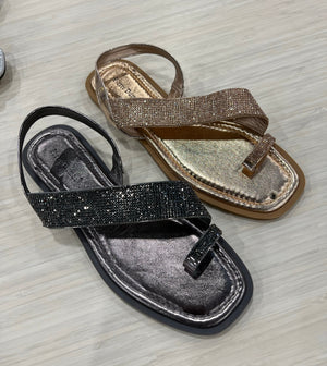 Silver Rhinestone Sandal