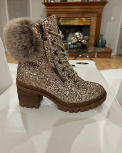 FURGIE Fur High Top Glitter Boot! Oh My Goodness!!